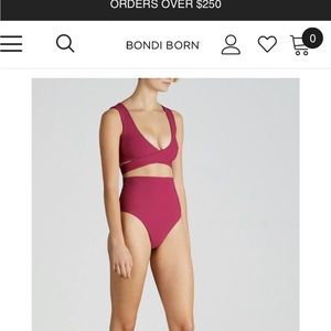 bindi born mulberry color, Ava bikini top and faith bikini bottom set